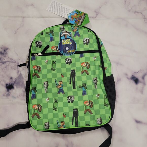 Minecraft Boys Light up 16" Green Backpack - Picture 1 of 3
